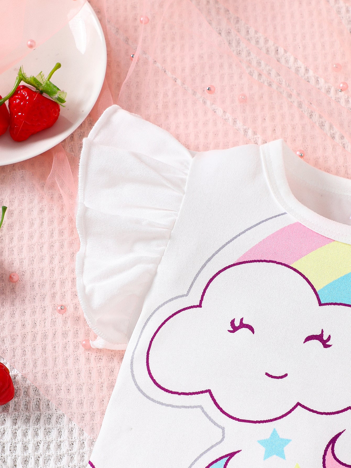 Cute Unicorn Print Sleeveless Top and Shorts – Casual Outfit for Toddler and Baby Girls, Perfect for Everyday Wear, Holidays, Parties, and Outdoor Activities.