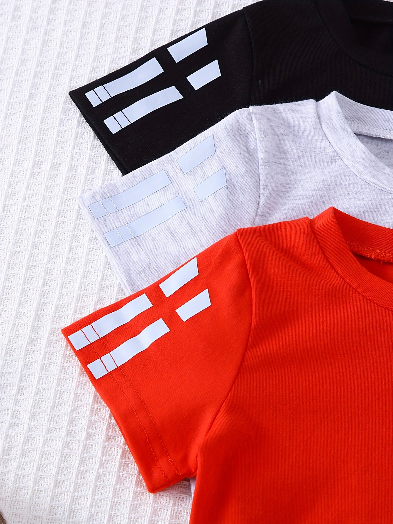 6-Piece Baby Boy Active Style Solid Color Soft Knit Short Sleeve T-Shirt and Shorts Set