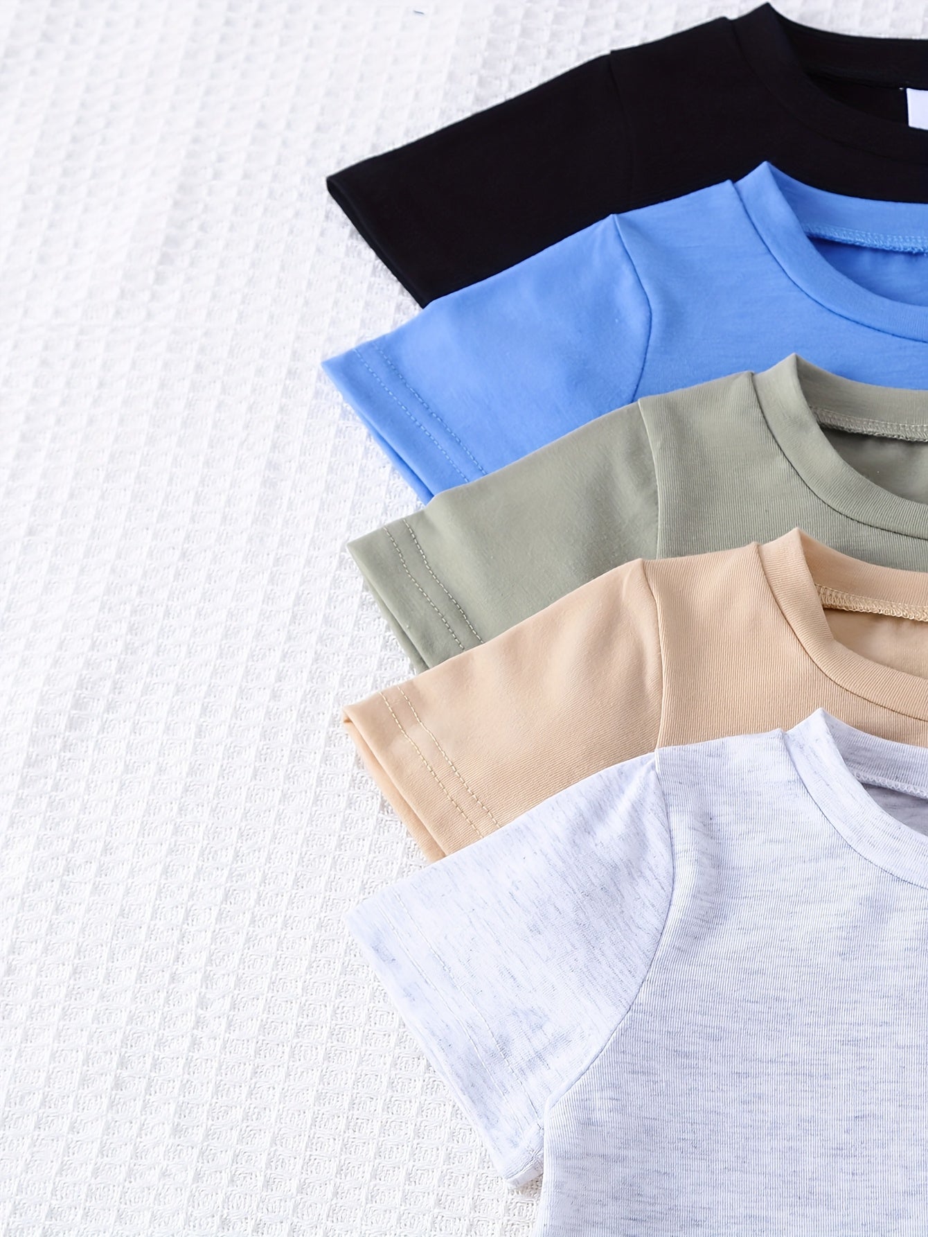 5-Pack Solid Color Short-Sleeve T-Shirts for Baby Boys