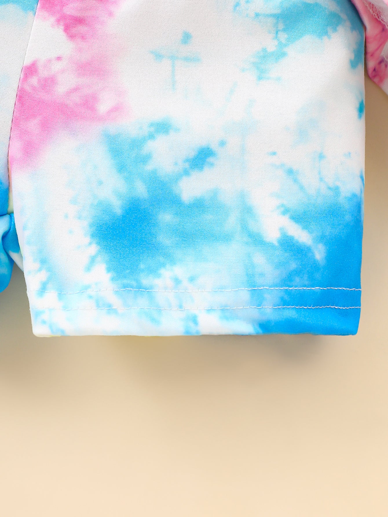 6PCS Baby Girl Short-Sleeve Sets: Whimsical Face Prints & Playful Tie-Dye
