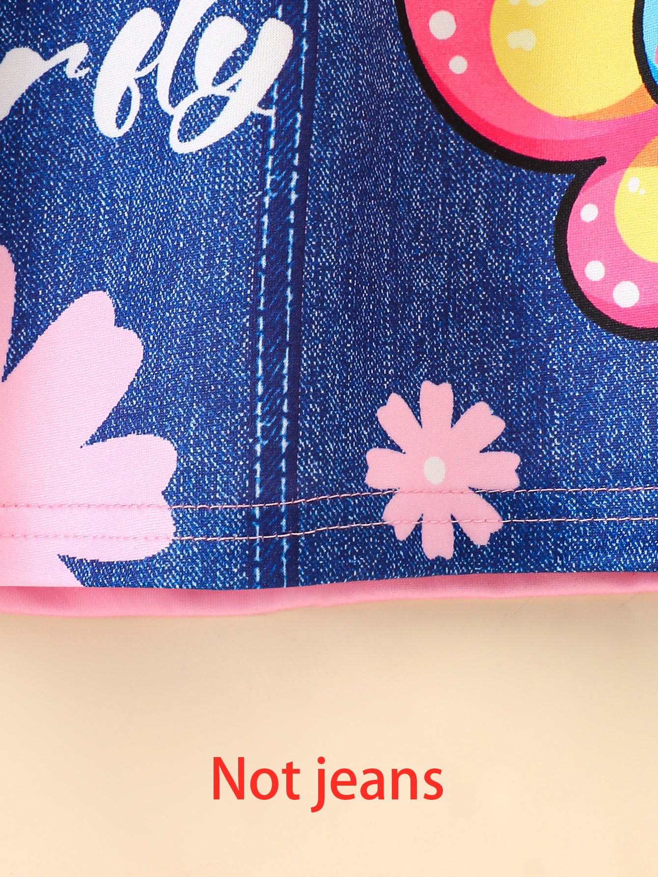 3-Pack Baby Girl Summer Casual Ruffle Sleeve Knit Dresses with Faux Denim 3D Butterfly, Ladybug, and Bee Prints