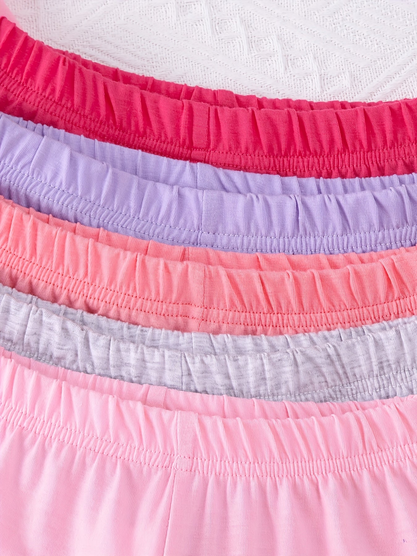 10-Piece Baby Solid Color Knit Short Sleeve Tops and Shorts Set