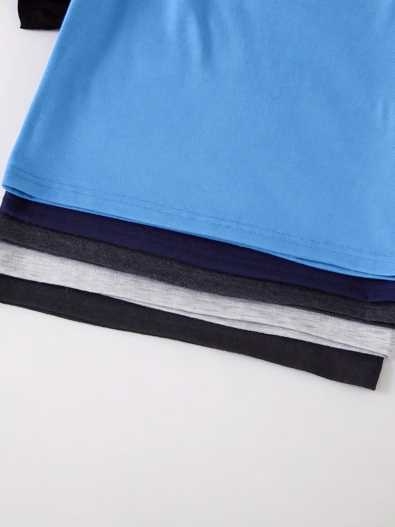 5-Pack Baby Boys' Casual Solid Color Short-Sleeve Undershirts Made of Soft and Comfortable Knit Fabric