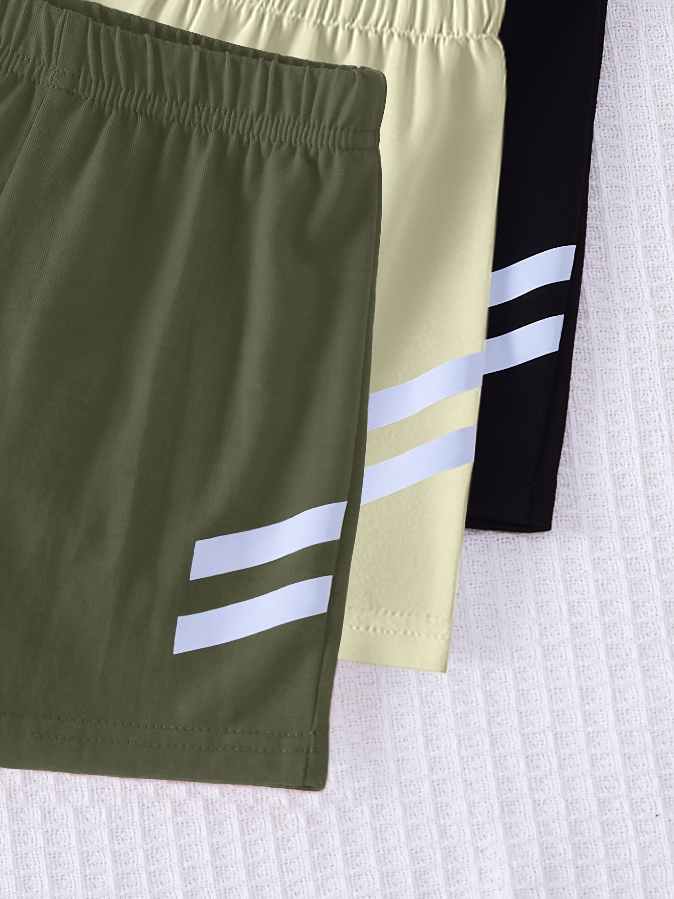 6-Piece Baby Boy Active Style Solid Color Soft Knit Short Sleeve T-Shirt and Shorts Set