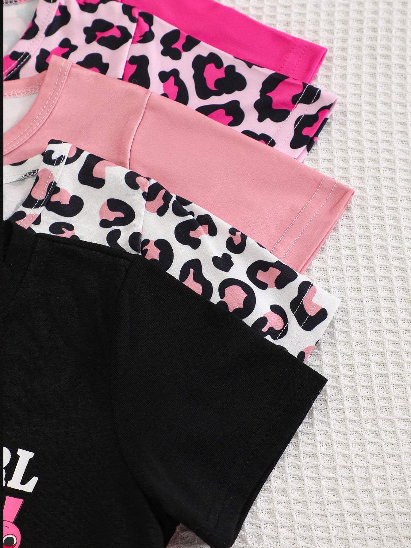 10-Pack Girls' Outfit Sets: Berry Tones & Whimsical Leopard Accents with Just a Girl Prints – Playful Mix for Playdates & Beyond!