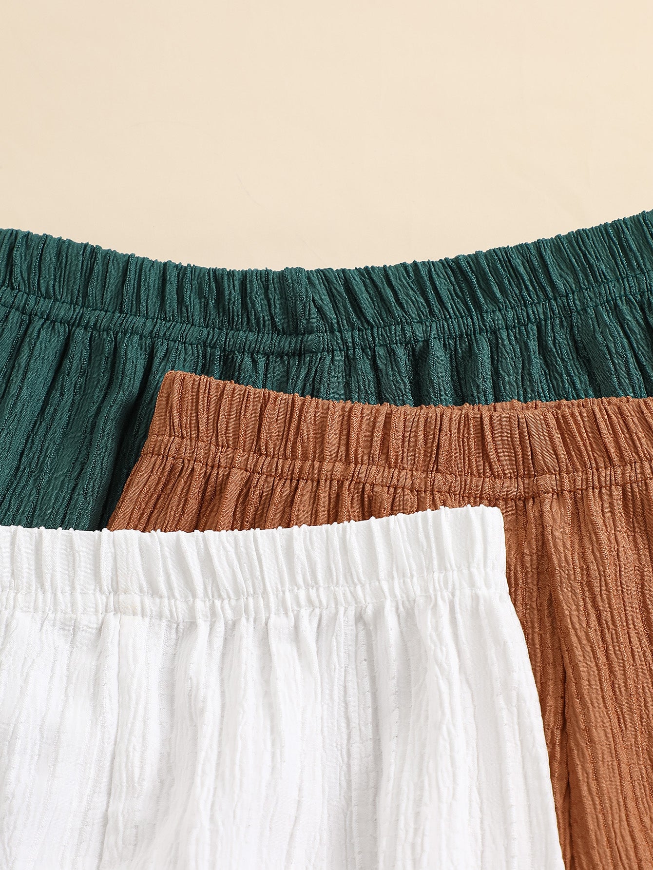 3-Pack Girls' Casual Woven Pants with Unique Textured Fabric – Perfect for Everyday Wear