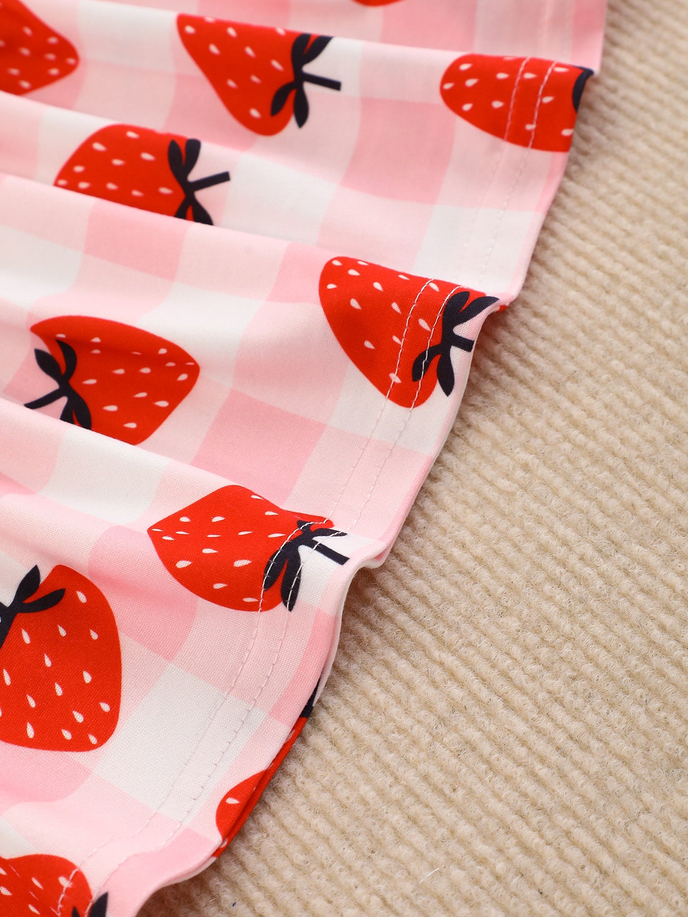 10-Pack Baby Girl Casual Summer Outfit Set – Sleeveless Tops and Shorts with Strawberry, Heart & Bow, Rose, and Watermelon Prints in Soft Knit Fabric