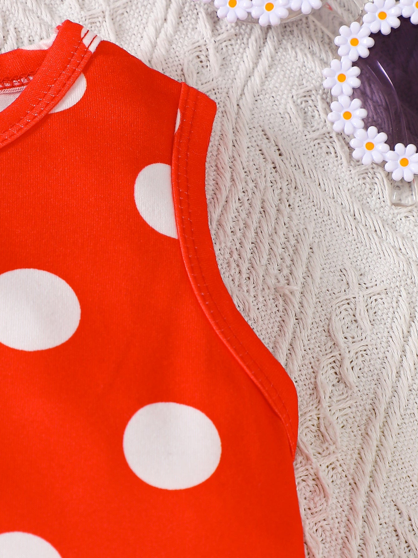 3-Piece Set Girl's Sleeveless Casual Dresses – Pink Cat & Paw Print, Green Polka Dot Elephant & Flower, Red Polka Dot Ladybug – Perfect for Holidays and Outdoor Play.