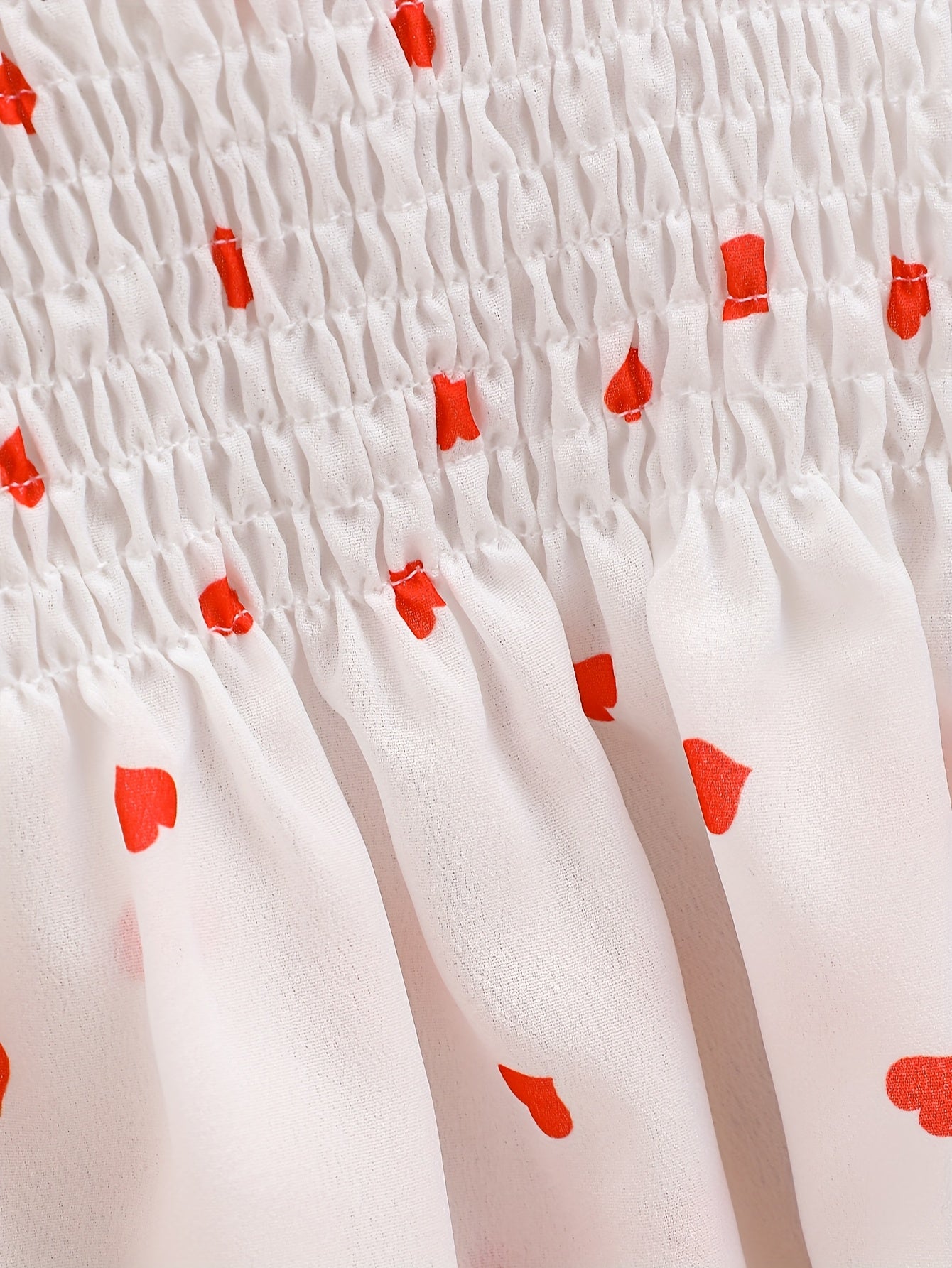 4-Piece Baby Girl Casual Heart Print Woven Sundress and Hat Set – Perfect for Holidays, Birthday Parties, and Outdoor Picnics.