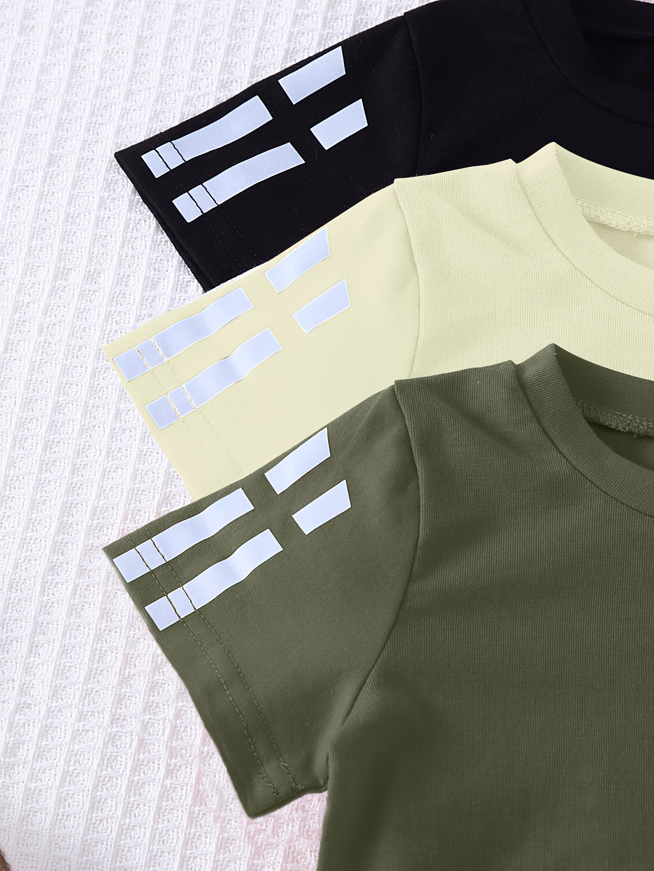 6-Piece Baby Boy Active Style Solid Color Soft Knit Short Sleeve T-Shirt and Shorts Set
